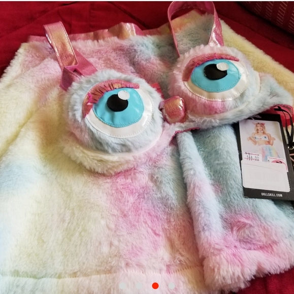 Dolls kill Iconic hoot couture fuzzy set - Picture 4 of 4